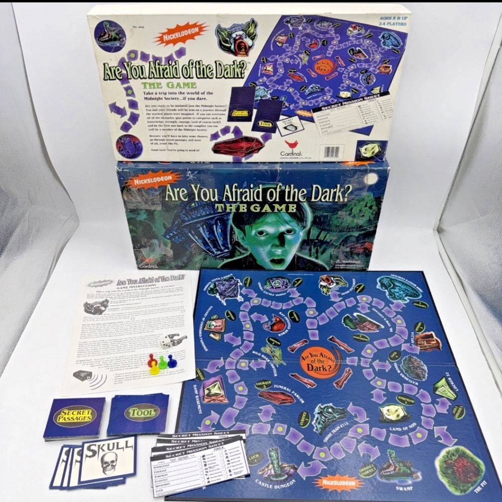 1995 Nickelodeon Are You Afraid of the Dark Board Game Cardinal